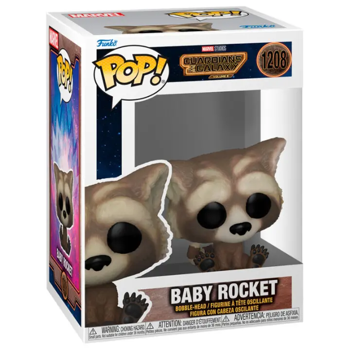 Figura Pop Marvel Guardianes De La Galaxia 3 Baby Rocket-Figura de Vinilo Coleccionable - Idea de Regalo- Mercancia Oficial - Juguetes para Niños y Adultos - Movies Fans - Muñeco para Coleccionistas y Exposición - 1