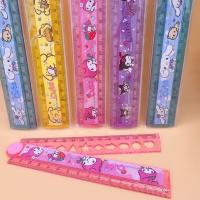 Regla Giratoria Y Plegable Sanrio Kuromi 30cm Kawaii Música Cinnamoroll Multifuncional Para Estudiantes Suministros De Papelería - details 1