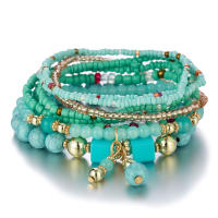 Pulsera Bohemia Colorida De Granos De Arroz Para Mujer Y Hombre Joyería Étnica De Cadena De Bolas Hechas a Mano Regalo De Verano - details 1