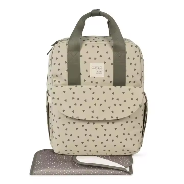 Walking Mum Mochila Corazones Poppy 100% Algodon - 1