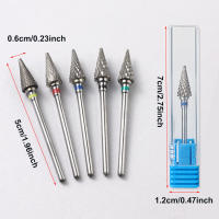 1pc Bit De Uñas De Acero Tungsteno Para Remover Polvo Y Cortar Tiras De Uñas Herramienta De Manicura Con Cabeza De Grind Head - details 10