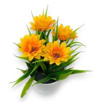 Maceta Margaritas Artificiales - 16cm - Karawan. - details 0
