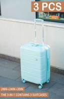 Set 3pcs Maletas Rígidas Expandible de Viaje, Cabina Juego Resistente Color Puro con Ruedas de 360º Extraíbles, Trolley Equipaje Light 20+24+28in, Pack Maleta de Moda Estructura Ligera Asa Telescópica - details 4