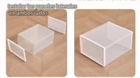 Zapatero plegable para el hogar, caja zapatos ,caja plastico cajone caja de almacenamiento de plástico transparente, organizador de zapatos, Zapatero de almacenamiento para zapatos de baloncesto, tacones altos 2 tamaños - details 1