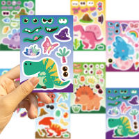 8 Hojas De Puzles DIY De Dinosaurios Y Animales Divertidos Para Educar Juguete De Montaje De Pegatinas Para Niños Mayores De 14 Años - details 6