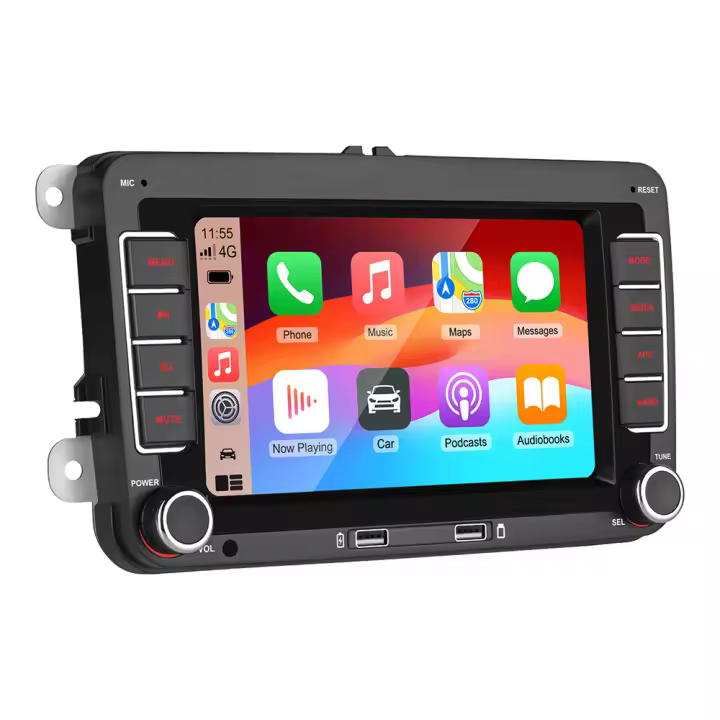 Radio De Coche HD 7" 2 Din Con Video RDS Airplay CarPlay Android Auto Estéreo Para Volkswagen Seat Skoda Passat Golf Polo - 1