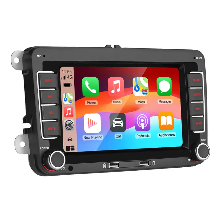 Radio De Coche HD 7" 2 Din Con Video RDS Airplay CarPlay Android Auto Estéreo Para Volkswagen Seat Skoda Passat Golf Polo - 1