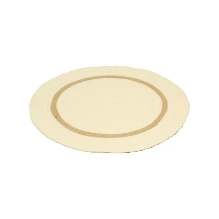 ALFOMBRA YUTE NATURAL Y BLANCA - 1