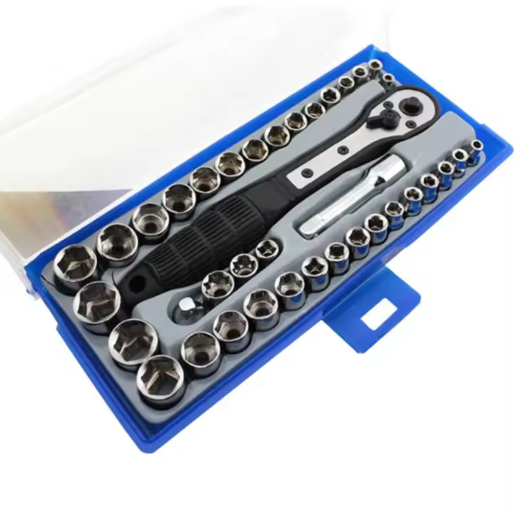 Juego De Herramientas De Torque 38 En 1 Con Llaves Y Destornilladores De 3/8 pulgadas/Metrica Herramienta De Diagonales Para Reparación De Coches Kit De Herramientas Manuales - 1