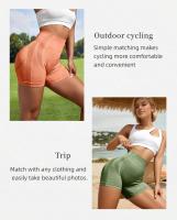 Shorts De Yoga Para Mujer De Alta Cintura Absorbente De Sudor Veraniego Levantador De Caderas Deporte Quick Dry Activewear - details 7