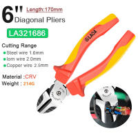 Alicates De Corte De Alambre Aislados LAOA VDE De 6'' 7'' 8'' Combinación Diagonal Nariz De Agujas Para Electricista Resistencia a Alta Tensión - details 0