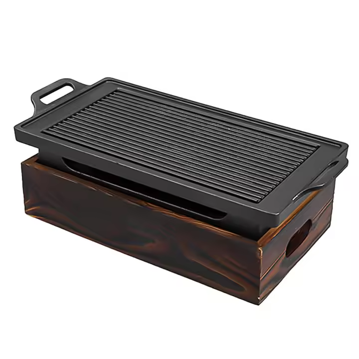 Smokeless Portable BBQ Grill Korean Japanese Charcoal BBQ Oven Barbecue Grill Household Outdoor Non-Stick BBQ Oven A - 1