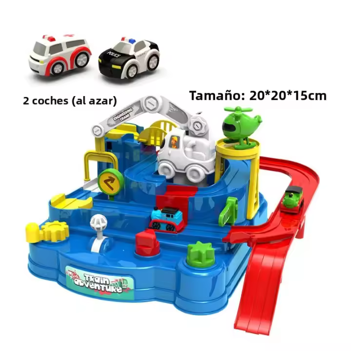 Juego De Pistas De Coche Y Tren Para Niños Con Animales Espaciales Aprendizaje Interactivo Modelo De Carriles De Plástico ABS Para Niños De 3 a 7 Años - 1