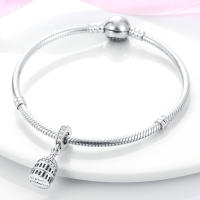 Encanto De Colgante De Árbol De Familia Platinado En Plata Para Pulsera De Bangle Y Collar DIY Regalo Con Doble Vuelo Aéreo - details 242