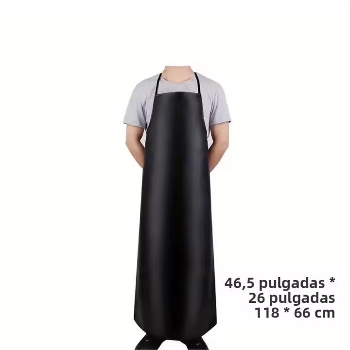 Bata De Trabajo De 40 Pulgadas De Cuero PU Impermeable Para Lavar Platos Resistente Al Desgaste Para Hombres Bata De Limpieza - 1