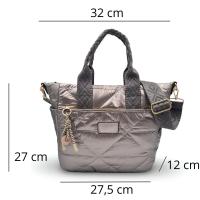 Bolso impermeable de amplia capacidad con varios bolsillos. Temporada Otoño-Invierno 2024. Asas de mano y bandolera regulable de nylon. Disponible en varios colores. - details 1