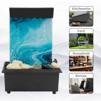 Fuente De Escritorio Decorativa Con Paisaje De Agua Atracción De Riqueza Relajante Para Meditación Zen Adorno De Arte Para Oficina Hogar Y Dormitorio - details 2