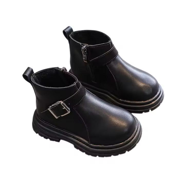 Botas De Tobillo Impermeables Para Niños Y Niñas Con Cierre De Cremallera Lateral En Zíper Botas De Chelsea Cómodas Para Exteriores Material De Suela De Goma Talla True Fit Para Niños Y Niñas - 1