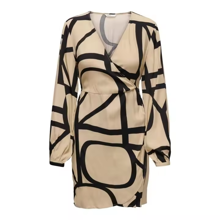 VESTIDO MUJER ONLAVA L/S WRAP DRESS PTM - 1