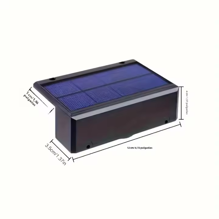 Luces LED solares de 2 piezas para exteriores, lámpara de pared superbrillante, impermeable, alimentada por energía Solar, para jardín, balcón, patio, escaleras, farola - 1