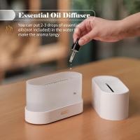 Humidificador de aire Aceites esenciales, simulación llama niebla humidificador 2 brillo noche luz silencioso USB humidificador 180ml, con función de apagado automático - details 7