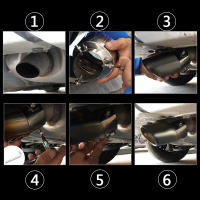Sistema De Escape Para Coche Accesorios De Coche Tapa De Escape Universal De Acero Inoxidable Para DIY Montaje Trasero - details 6