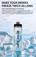 Botella De Agua Para Ciclismo 610ml Botella De Deporte Con Sujeción Doble Capa Para Frío Con Hielo Botella De Bebida Fitness Para Exterior Copa De Bicicleta - details 2