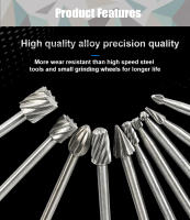 10Pc HSS Router Bits En Carburo Para Grabado Y Tallado En Madera Herramientas Para Talleres Rotativos DIY 1/8"(3mm) Broca De Abrazadera - details 3