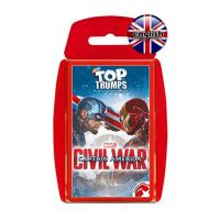 Top Trumps Captain America Civil War Baraja de 32 cartas Fichas técnicas de los personajes de Capitán América Marvel Versión inglesa En estuche de plástico rígido Transportar De viaje Iron Man Héores - details 0
