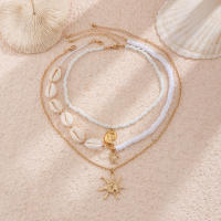 IngeSight.Z Conjunto De 3 Collares De Lujo Con Colgante De Tortuga Y Concha Para Mujer Estilo Clásico De Verano Joyería De Playa - details 7