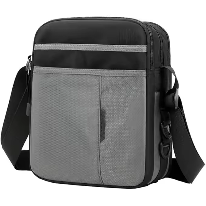 Bolso Hombre Bandolera Pequeña, Impermeable Nylon Bandoleras Hombre Bolso de Hombre Crossbody Casual Bolsa Con Correas de Hombre Ajustables Para Gift, Viaje, Trabajo - 1