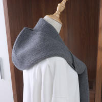 Bufanda De Punto De Lana 100% Para Mujer Invierno Suave Cálido Collar Falso Moda Decoración Camiseta Unipersonal Balaclava - details 2