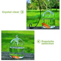 Acuario De Vidrio Transparente Con Soporte Para Decoración De Hogar Forma Redonda/Cuadrada Vaso De Peces Con Soporte De Colgante - details 6