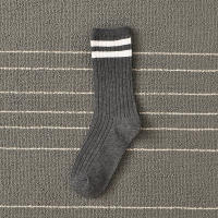 Calcetines De Algodón Para Mujer Estilo Retro Coreano Japonés Clásicos Con Rayas De College Street Calcetines Largos De Media Caña Regalo Para Niñas - details 2