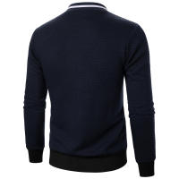 Sudadera Casual Para Hombre Con Cierre De Cremallera Y Collarín De Stand Waffle Para Otoño E Invierno Material Poliéster - details 27
