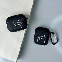 Funda Estilizada Para Airpods Negra Y Transparente Compatible Con Airpods 4 3 2 Y pro Cubierta Para Hombres Regalo Para Novio - details 8