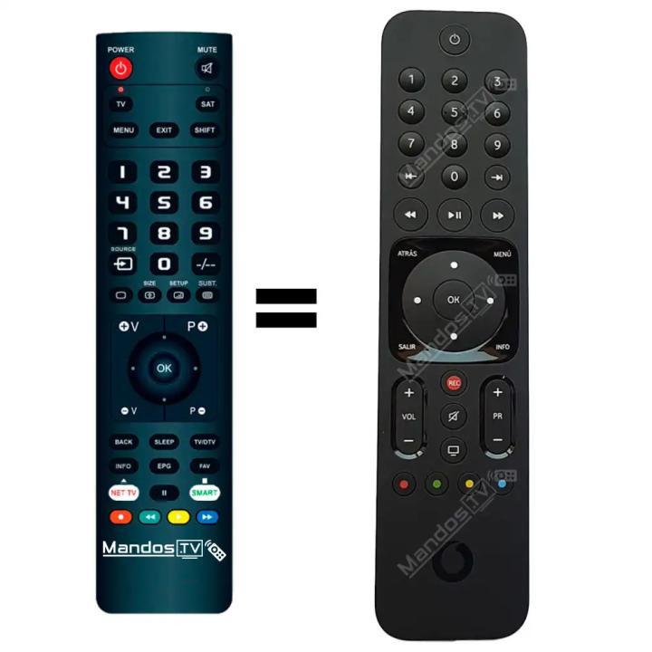 Mandos.tv VODAFONE-TV Mando a distancia para VODAFONE