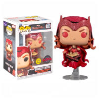 Funko Wanda Scarlet GITD exclusiva Witch book libro levitating llevitando Madness Glow   Bruja Escarlata 823 Wandavision Marvel Funko Pop - details 0