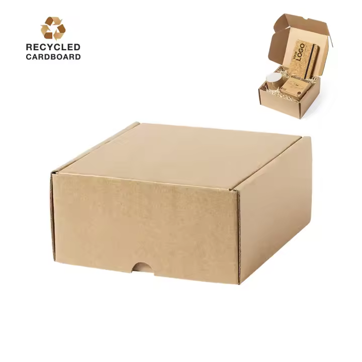 Disok Lote 50 Cajas Presentación Cartón Kraft Baratas 16 X 8.5 X 15 Cm Recicladas - 1