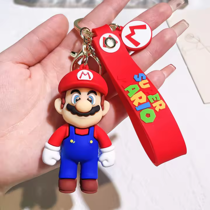 Llavero Super Mario Bros De Anime Figura Toad Yoshi Decoración Para Coche Accesorios Para Mochila Juguete Para Niños Regalos De Navidad - 1
