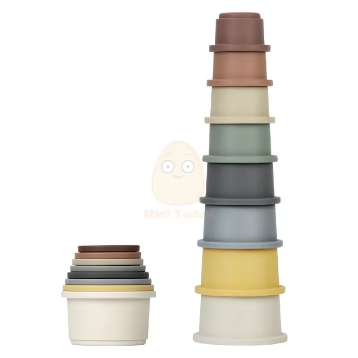 Juego De Juguetes Educativos Para Bebés Copas Nesting Torre De Anillos De Agua Para El Baño Set De Desarrollo Infantil Para Recién Nacidos De 0 a 12 Meses - 1