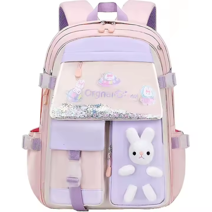 Rion Bunny Backpack, Kawaii Bunny Backpack For Girls, Large Capacity Waterproof Bunny Backpack For School - 1