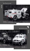 Coche De Policía De Combate Armado Knight 1:32 Escala Con Puertas Abiertas Luz Y Sonido Función Retroceso Aleación De Metal Regalos Para Niños - details 10