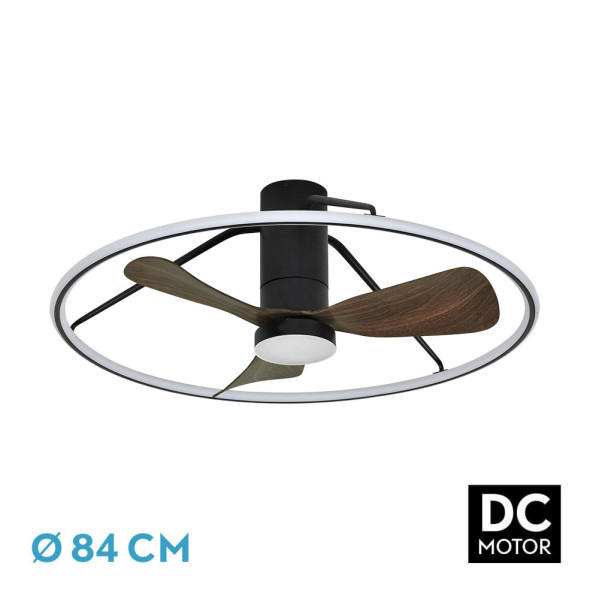 FABRILAMP Ventilador Dc Oporto 56w Neg/marr 3asp.84d 5600lm 3000-4000-6000k 6vel Remoto,tempo,3int.rg — oferta en Miravia