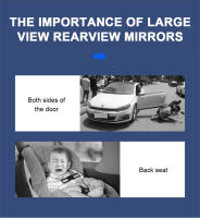 Espejo Retrovisor Convexo De Ancho Para Coche Antigolpes Y Anti-Reflectante Para Asiento Infantil Y Visera Solar Cubierta De Espejo Interior - details 1