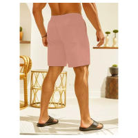 Nuevos Pantalones Cortos De Corduroy Para Hombre Verano Color Sólido Con Cordones Estilo Casual Cierre De Cordón Talla Media - details 80