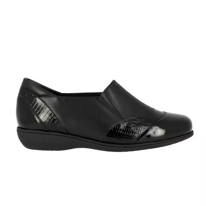 Zapato Ancho Especial Comodo Mujer Doctor Cutillas 53575 Negro - 1