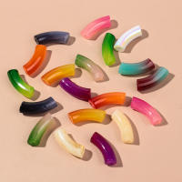 Tubo De Bambú De Acrílico Color Crema 15 Piezas 11mm Resina Perla Gorda Para DIY Pulseras Collares Joyería Accesorios - details 10