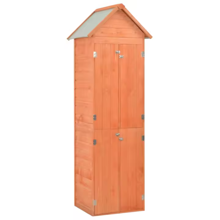 vidaXL Caseta de almacenamiento de jardín de madera 71x60x213 cm - 1