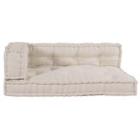 Cojín para Sofá de Palets de vidaXL con Soporte para Brazos y Espalda de Tela Crema - details 1